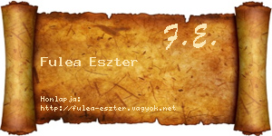 Fulea Eszter névjegykártya